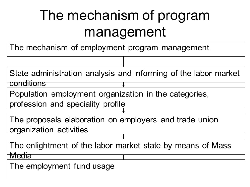 The mechanism of program management